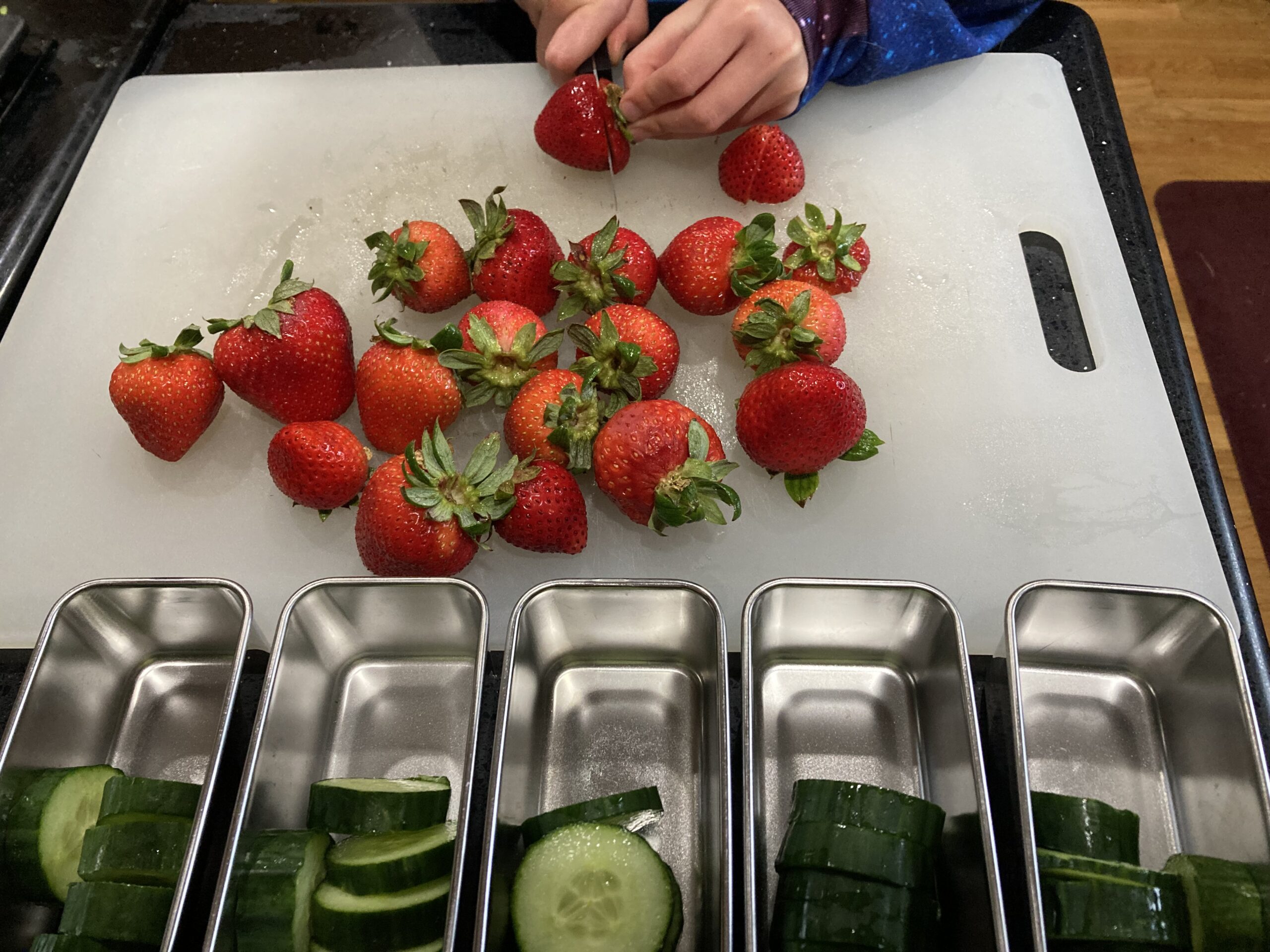 Chopping Strawberries