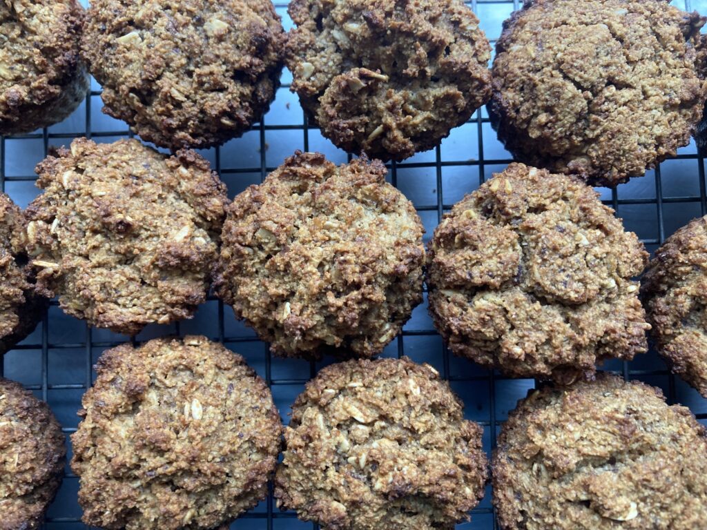 Oatmeal Spice Muffins on Cooling Tray